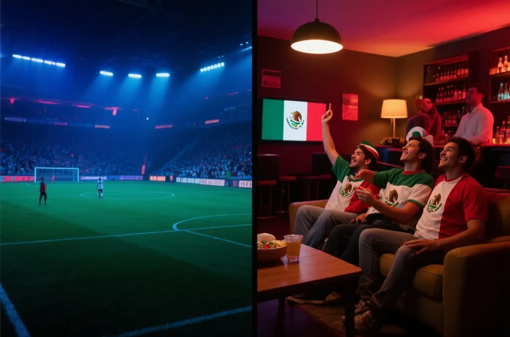 墨西哥球迷在不同时间段观看世界杯